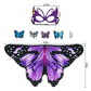 Sunlisky Kids Butterfly Wings Costume for Girls Fairy-Wings Mask Party Favors Gifts (Purple sets)