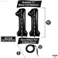 Katchon, Giant Race Car Number 11 Balloon - 40 Inch | Giant Balloon Number 11 Black For Race Car Birthday Party Decorations | 11Th Birthday Decorations Race Car Balloons | 11 Years Old Cars Decoration
