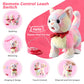 Colorful Leash Walking Cat Set Toy Interactive Talking Cat Singing Dancing Kitten Mimicking Repeat What You Say Kitty Touch And Voice Control Nodding Wagging Tail Plush Electric Robot For Kid Girl