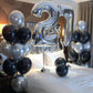 Black And Metallic Silver Balloons, 50Pcs Black And Silver Balloons Party Decorations 12 Inch Black Silver Party Balloons For Bi
