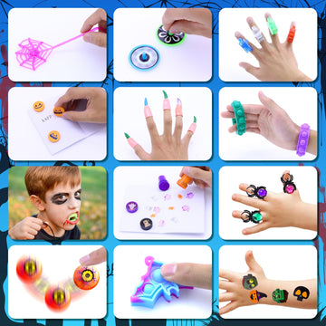 400Pcs Halloween Party Favors For Kids, Halloween Toys Bulk, Classroom Prizes, Goodie Bag Stuffers,Halloween Stuffers,Treasure B