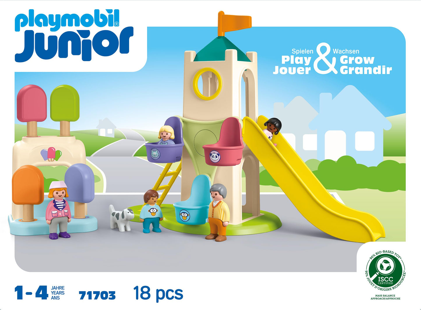 Playmobil Junior Adventure Tower with Ice Cream Booth, Multicolor, One Size, Model 71703, Durable Plastic