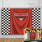 Car Backdrop for boy Party Racing Competition Photography Background 6x5FT Car Racing Flag Superman Cloak Theme Decoration Suppl