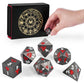 DND Dice Set, 7Pcs Metal Dice with Dice Box for Dungeons and Dragons, Polyhedral D&D Dice Set Role Playing Games, Board Games (D