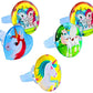 Prezzie Villa Pack Of 4 Girls Kids Unicorn Cartoon Pretend Play Toy With Light Fancy Finger Rings For Birthday Gifting Suitable 
