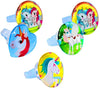 Prezzie Villa Pack Of 4 Girls Kids Unicorn Cartoon Pretend Play Toy With Light Fancy Finger Rings For Birthday Gifting Suitable 