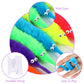 Unime 12 Pack Magic Worm Toys Wiggly Twisty Fuzzy Worms On String Trick Toys Carnival Party Favors,6 Colors