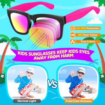 Innocheer Kids Sunglasses Bulk, 12/24 Pack Kids Sunglasses Party Favors, Kids Sunglasses With Uv400 Protection For Boys Girls, Summer Beach Pool Party Favors For Kids 3-5-6-8-10 Goodie Bags Stuffers