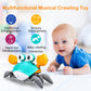 Plnmlls Crawling Crab Baby Toy,Tummy Time Baby Toys Build In Rechargeable Battery With Music And Led Light Will Automatically Avoid Obstacles For Toddler Interactive Development Toy