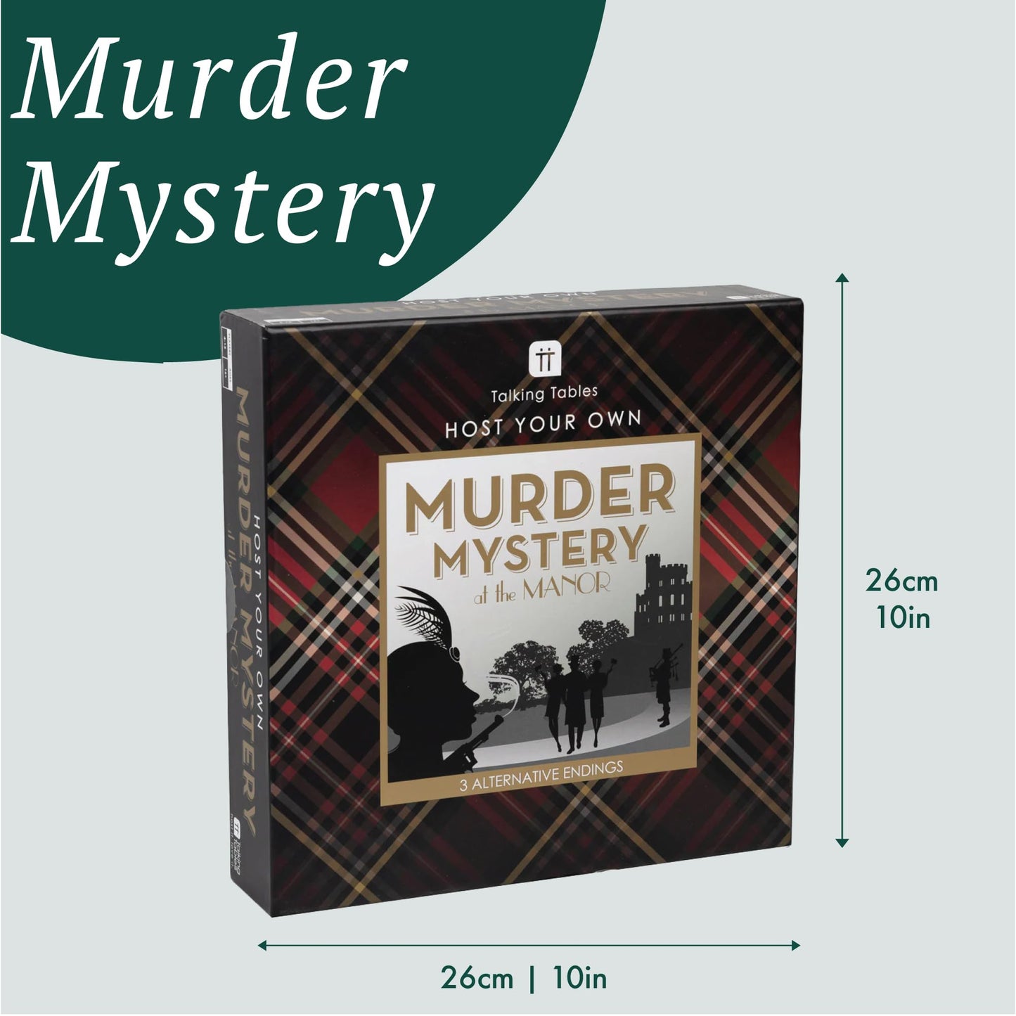 Talking Tables Reusable Murder Mystery at The Manor After Dinner Party Game Kit for Adults, Host Your Own Games Night Scottish H