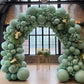 130Pcs Sage Green Balloons Different Sizes 18'' 12'' 10'' 5'' Balloon Garland Arch Kit Perfect For Birthday Party, Graduation, B