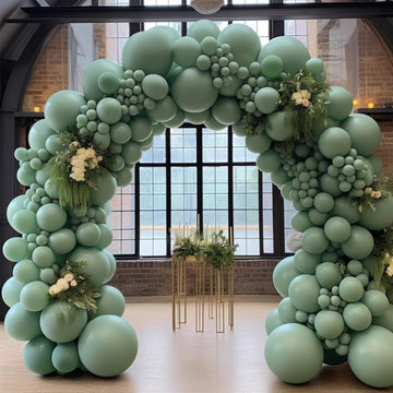 130Pcs Sage Green Balloons Different Sizes 18'' 12'' 10'' 5'' Balloon Garland Arch Kit Perfect For Birthday Party, Graduation, B