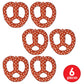 Beistle 15 6 Piece Inflatable Bavarian Pretzels for German Theme Oktoberfest Party Decorations, 15.5 x 14.5, Brown/White
