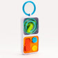 Fat Brain Toys PlayTab Go - Portable Sensory Activity Board, Blue/Green/Yellow, 9.25 x 3.25 x 0.75 inches, Ideal for Babies & Toddl