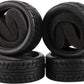 Shaluoman 8pcs 1/10 on Road Soft Tires Tyres Fit for RC 1:10 Touring On Road Car Wheels Rim Black