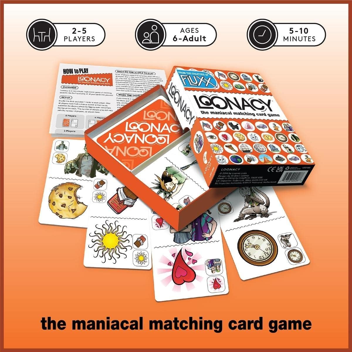 Loonacy Card Game - Maniacal Matching For 2-5 Players