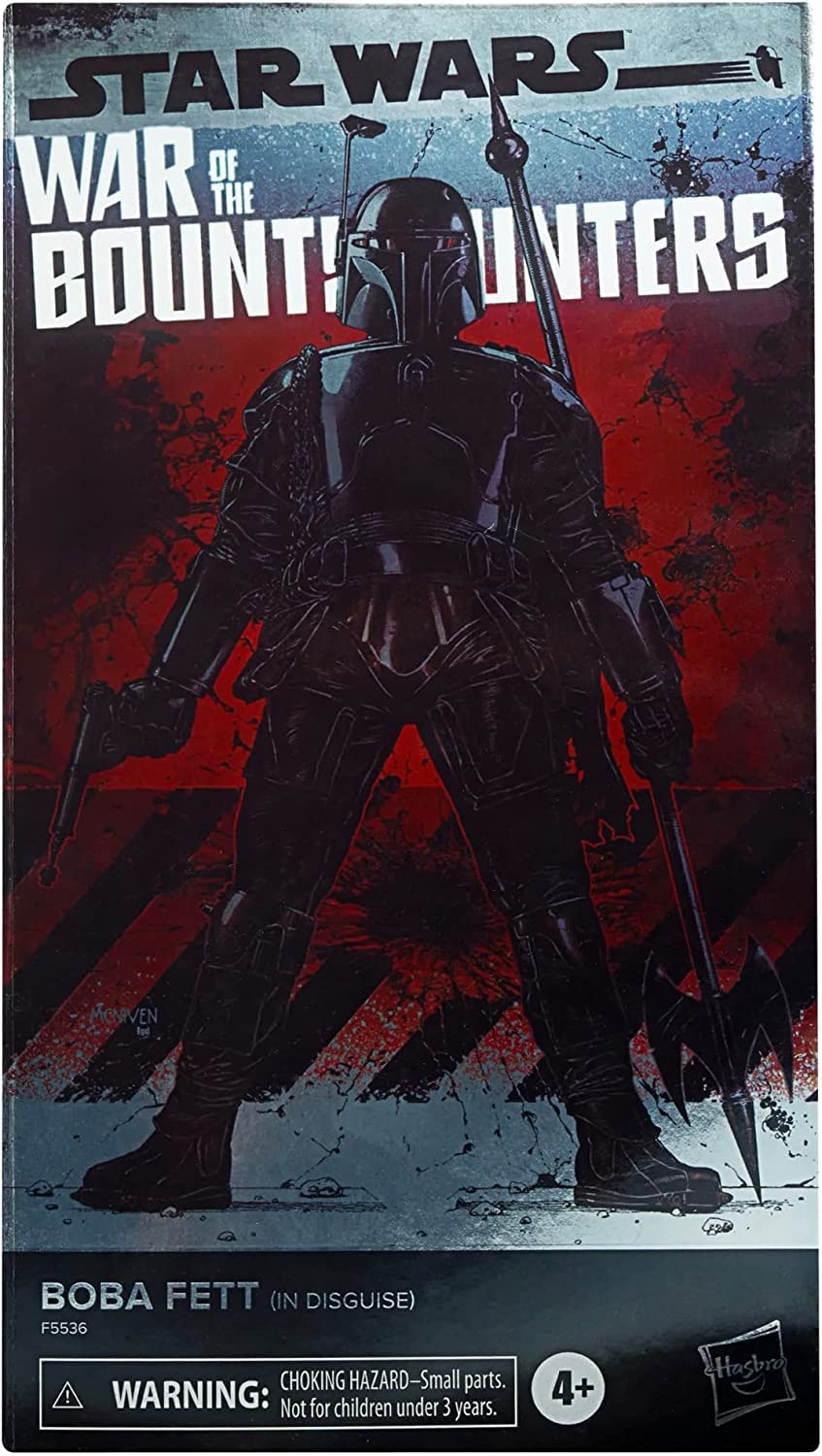 Star Wars The Black Series Boba Fett (in Disguise) SDCC limited availability 6-Inch-Scale War of The Bounty Hunters Comic Set F5536 Multicolored Collectible by Hasbro Ages 4 and Up  Black multicolored