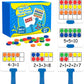 Quilinz Magnetic Ten Frame Set - 5 Dry Erase Paddles & 150 Math Counters, Math Manipulatives for Kids, Red/Orange/Yellow/Green/Blue, EVA