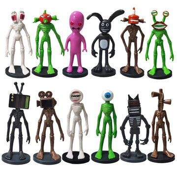 Poprore 12 Pcs Siren Head Action Figures - Monster Siren Head Horror Models (Series-G)