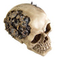 Pacific Trading Steampunk Cyborg Protruding Gear Work Human Skull Statue Clockwork Gear Design Skeleton Cranium Figurine