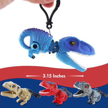 Dinobros Easter Egg With Dinosaur Toys Filled For Kids, 4 Surprise Eggs Easter Basket Stuffers Fillers With Dino Chomper Birthday Party Favors Gift For Boys And Girls