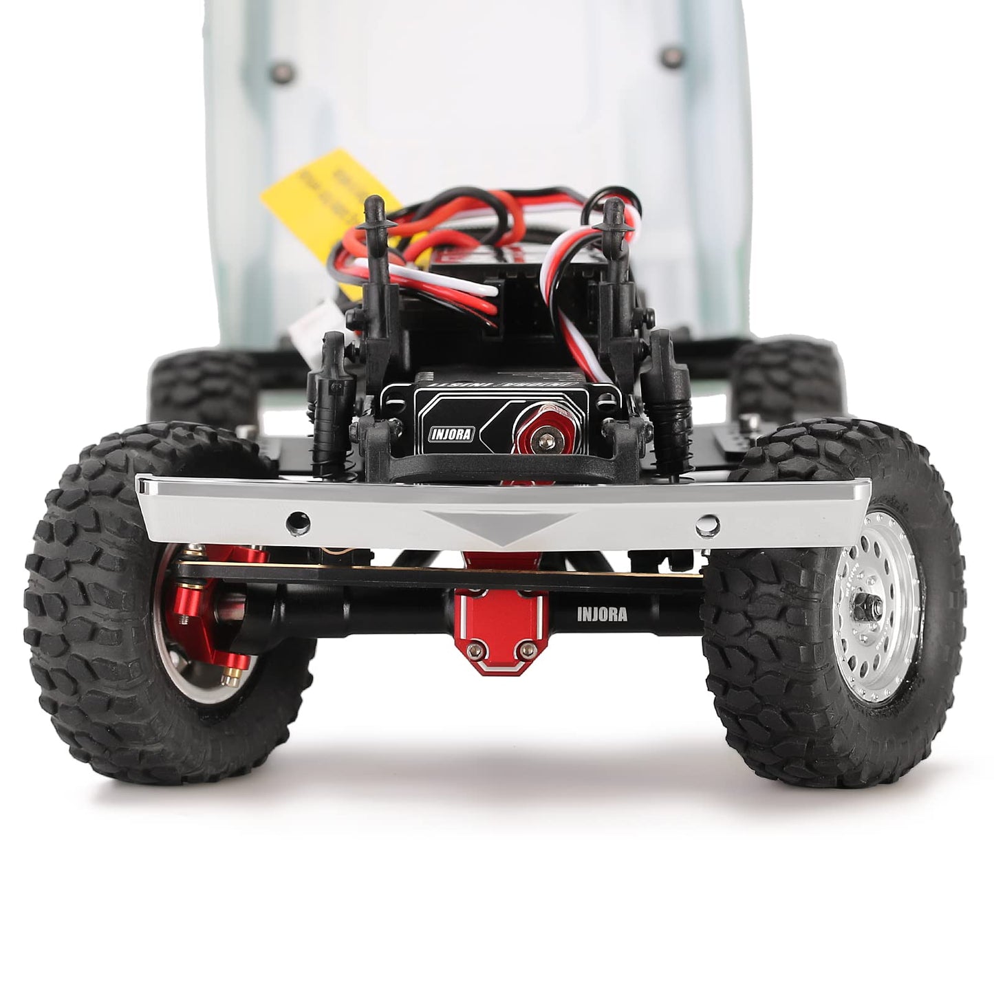 INJORA Coreless High Torque Micro Servo with Mount and Servo Horn for SCX24 C10 JLU Bronco Axial 1/24 RC Crawler Car Upgrade Par