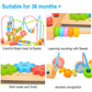 Bead Maze For Babies 6-12 Months,Wooden Educational Abacus Beads Circle Toddler Toys - Colorful Roller Coaster Activity Game,Great Gift For Babies Toddlers Girls And Boys