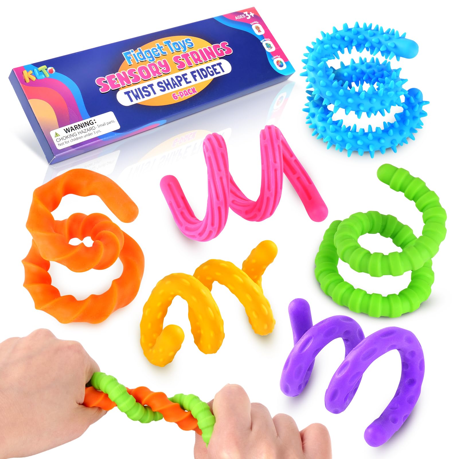 Fidget Toys Sensory Stick: Textured Calming Sensory Toys For Autism Kids, Anxiety Relief Fidgets For Classroom Student, Travel A