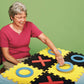 S&S Worldwide Jumbo Foam Tic-Tac-Toe. Connect Tiles To Create Huge 36' Sqaure Board Version Of Classic Game. Includes 9 Board Tiles, 5 X'S And 5 O'S. Portable Fun For Kids And Adults.