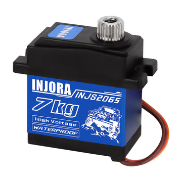 Injora 7Kg Servo Injs2065 With Mount And Servo Horn For Trx4M Trx4Mt 1/18 Rc Crawler Upgrade Parts, High Torque Waterproof