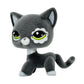 Lpscb Custom-Made Flocked Pet Shop Toy Fuzzy Animal Figure Short Hair Cat Dog Collie Dachshund Great Dane Cocker Spaniel (Black