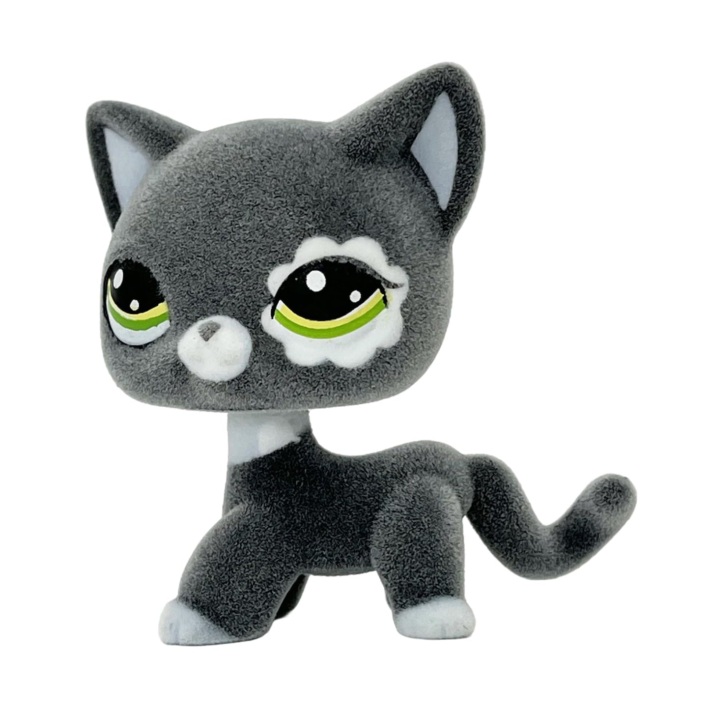 Lpscb Custom-Made Flocked Pet Shop Toy Fuzzy Animal Figure Short Hair Cat Dog Collie Dachshund Great Dane Cocker Spaniel (Black