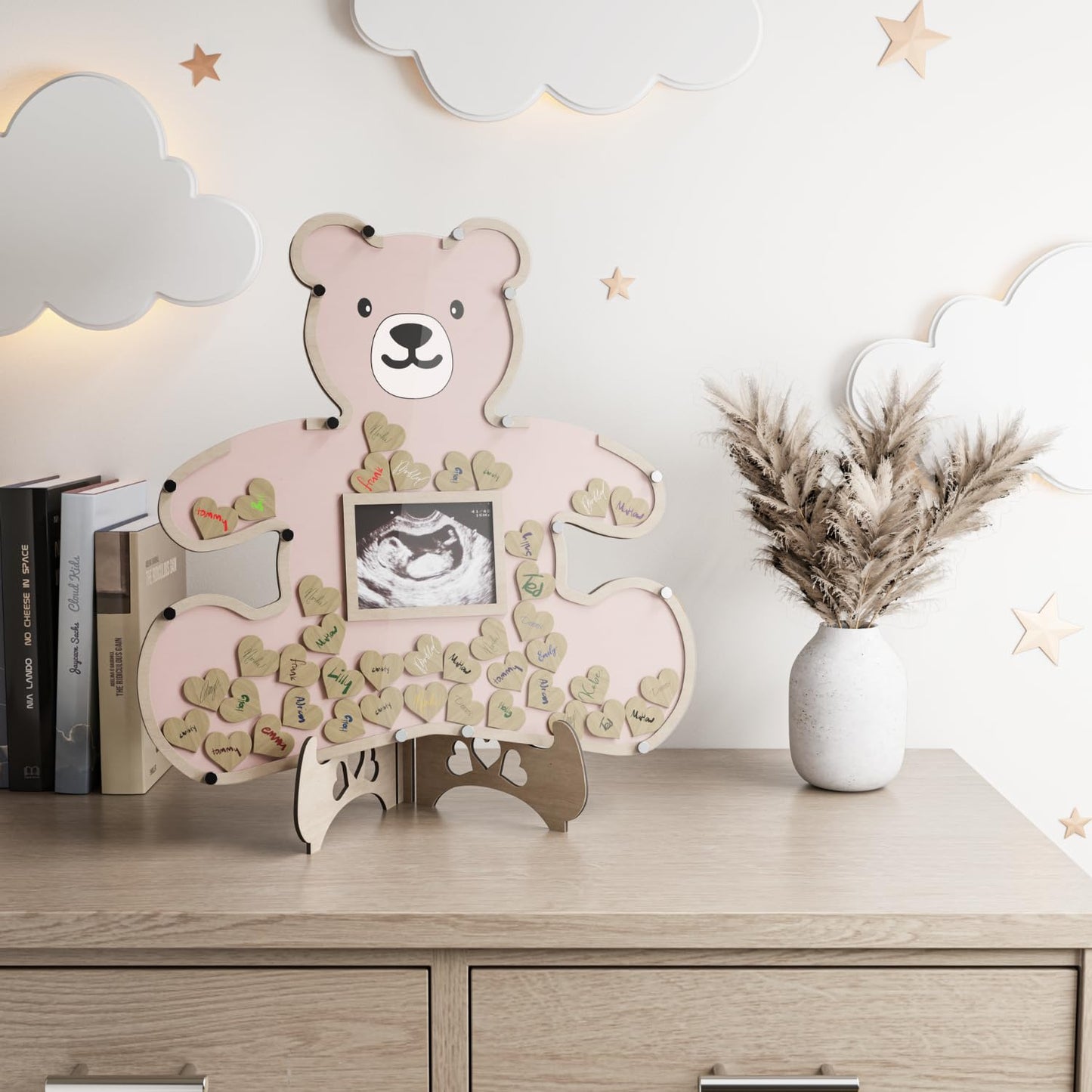 The Real Bossy Baby - Teddy Bear Baby Shower Decorations Guest Book - We Can Bearly Wait For Girl- Centerpiece - Woodland - Ultr
