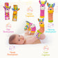 Padonise Wrist Rattles Baby Socks Baby Toys Set Soft Sensory Toys For Babies Cartoon Animal Rattles Sock Early Development Toy Baby Shower Birth Gift For Newborn Infant Baby Boy Girl 0 To 3 Years Old