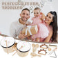 Drum Set For Toddlers 1-3, Wooden Musical Instruments Toys For 1 Year Old Girls Gifts, Montessori Toys For Babies 6-12-18 Months With Bongo Drum, One First Christmas Birthday Gifts For Boys Age 2-4