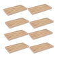 Essajoy Wooden Domino Trays/Racks Set Of 8 Mexican Train Domino Trays/Racks Double 12 Tiles Holders Rack Domino Tiles Holders Domino Wood Holder? Dominoes Not Included?