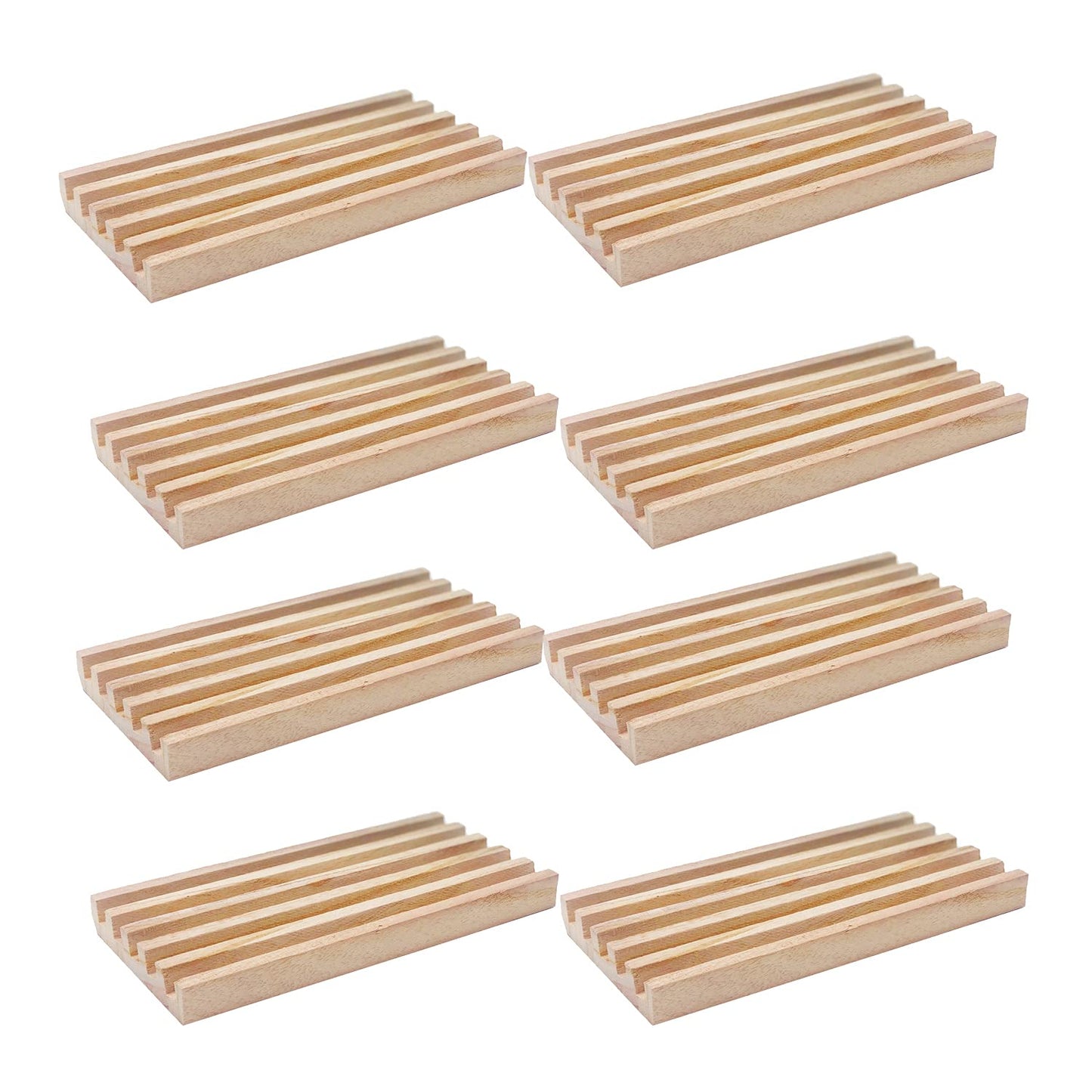 Essajoy Wooden Domino Trays/Racks Set Of 8 Mexican Train Domino Trays/Racks Double 12 Tiles Holders Rack Domino Tiles Holders Domino Wood Holder? Dominoes Not Included?