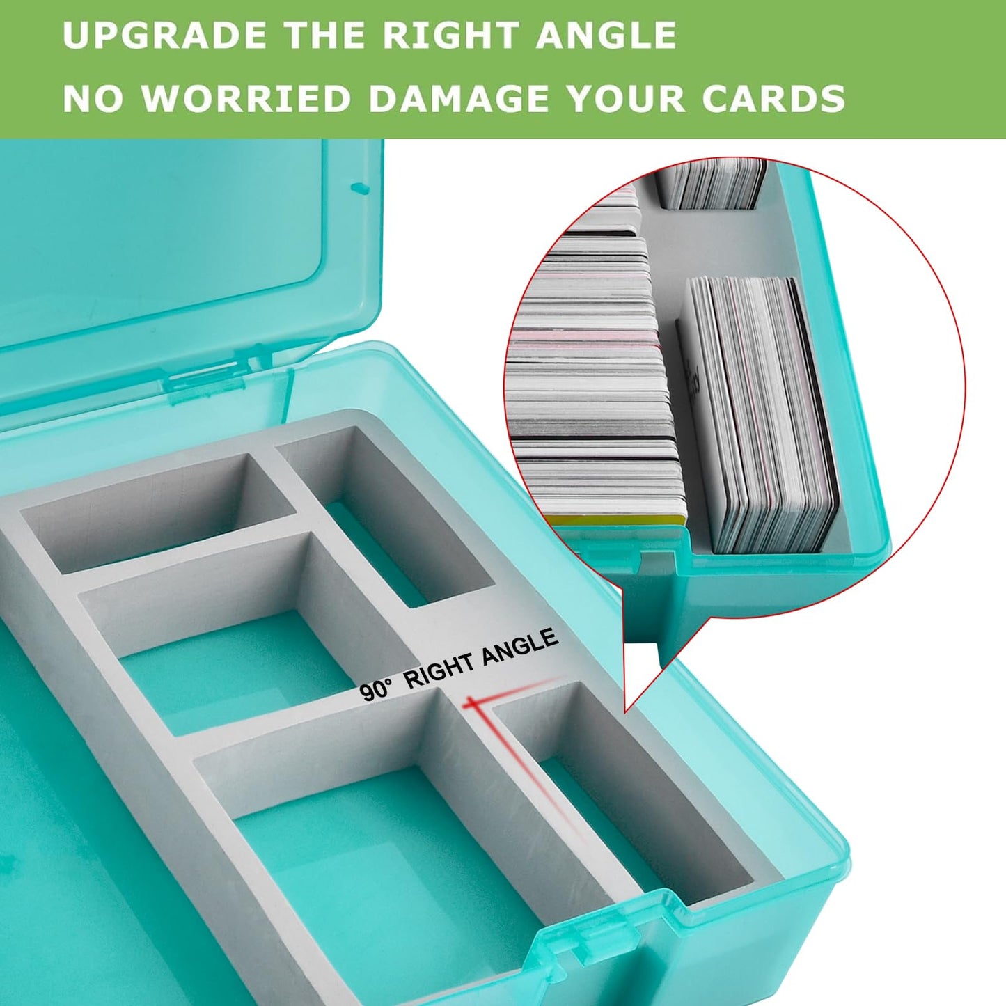 Alkoo 2200+ Card Case Holder, For C.A.H For Mtg Deck Box Organizer, Storage Compatible With Cards Against Humanity For Magic The Gathering For Yugioh For Topps Baseball For Taco Cat Goat Cheese Pizza