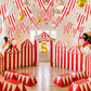 Piokio 100Ft Red And White Striped Pennant Banner, Carnival Circus Theme Party Decorations Supplies, String Triangle Bunting Flags For Birthday Party, Festival Celebration, Events Classroom Decor