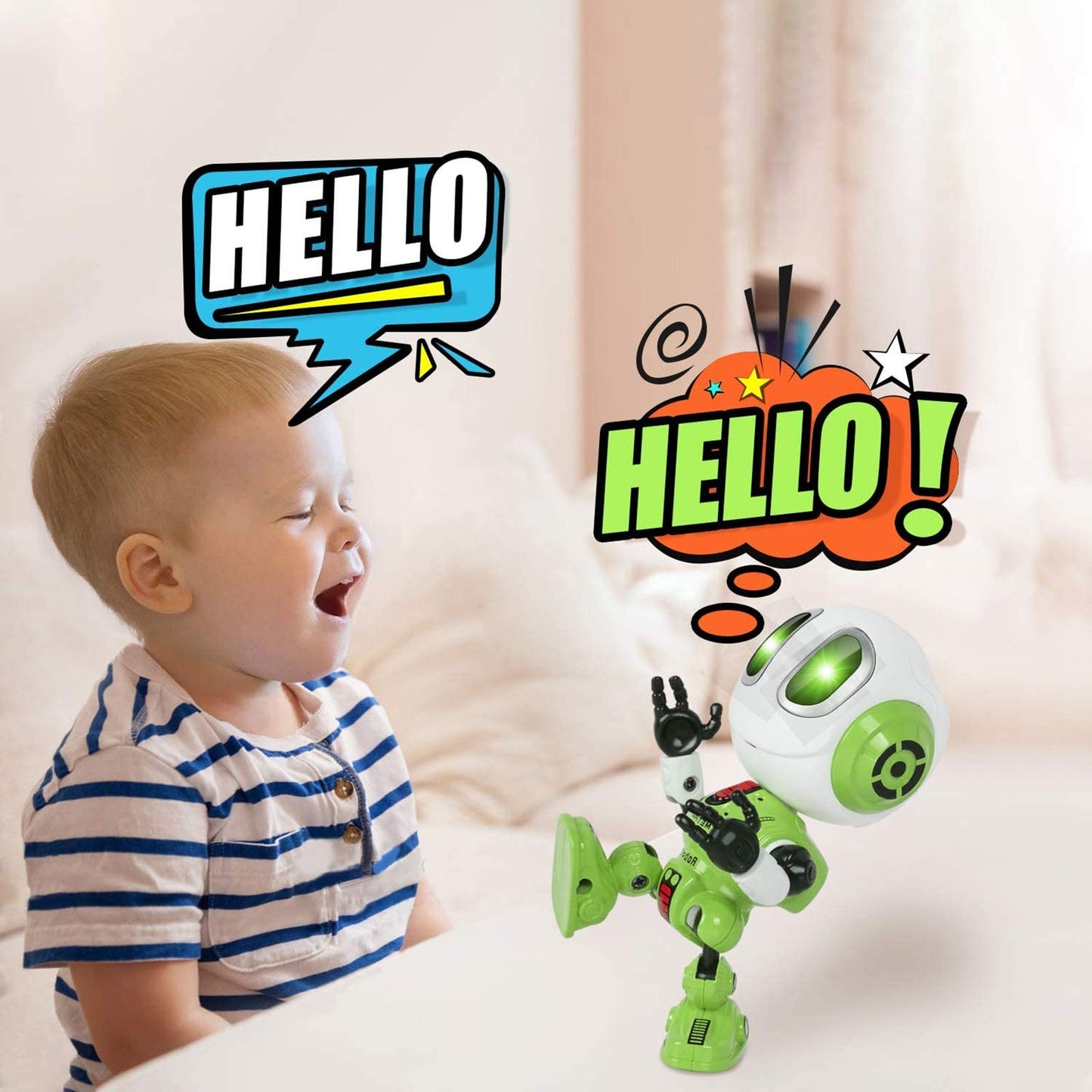 Ming Ying 66 Talking Robot For Kids Toys - Mini Robot Toys That Repeats What You Say, Robot Toys For 4 5 6 Year Old Girls And Bo