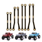 INJORA Black Coating Brass High Clearance Chassis Links for 1/18 RC Crawler Redcat Ascent-18 Upgrade