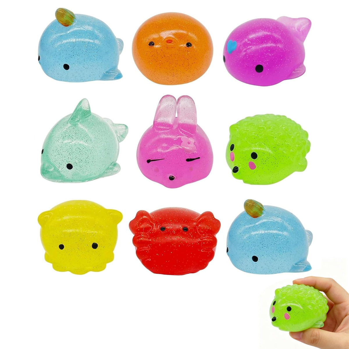 3PCS Taba Squishy, Squishies, Stress Squishy Toy, Three Random Animal Designs, Fufu Squishy, Office and Classroom Focus Tool, Ha