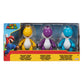 Nintendo Yoshi 3-Pack Action Figures, 4 Inch / 10Cm Authentic Super Mario Figures Includes Yellow Yoshi, Purple Yoshi And Light-
