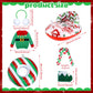 Cindeer 6 Pcs Christmas Elf Doll Accessories Set Includes Doll Clothes Sweater Ear Muffs Scarf Shoes Sleigh Snow Ring Set For 11.5 Inch Doll (Red Green Stripe)