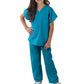 Natural Uniforms Childrens Scrub Set-Soft Touch-Role Play Costume Set (Teal, 12/14)