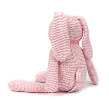 Fluffyfun Organic Baby Toys Pink Bunny Rabbit Stuffed Animal 7.1''