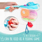 Comfylife Baby Bath Toy Organizer - Bath Toy Storage For Shower - Bathtub Toy Organizer Includes Foam Bath Toys (Numbers & Lette