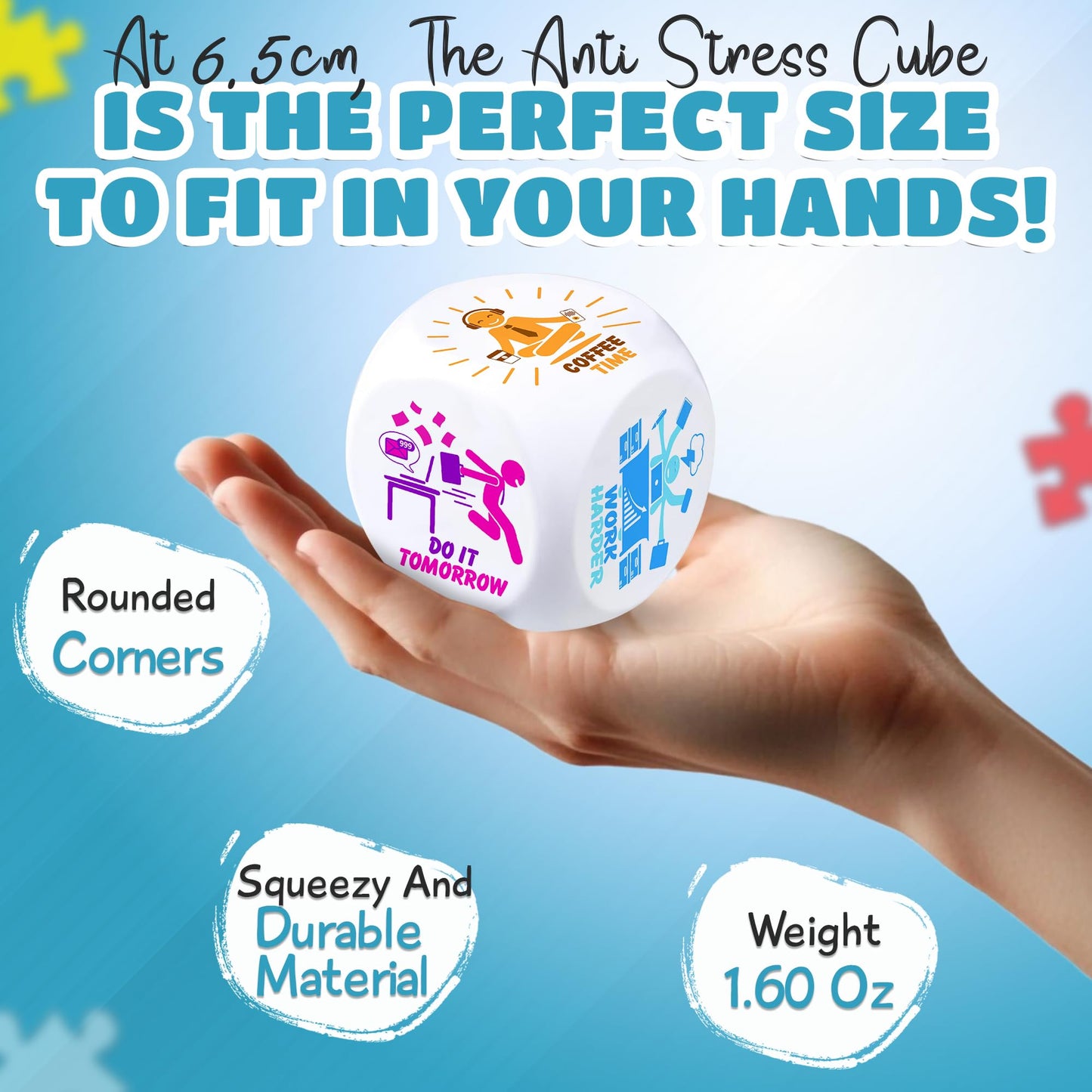 Funny Coworker Gifts - Stress Relief Gifts for Women Men - Squishy Fidget Toys - mature-themed Fidget Toys - Stress Cubes - Stress Balls for mature-themeds - White Elephant Gifts