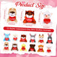 Blueweenly 24 Pcs Valentine‘S Day Gifts Exchange For Classroom Mini Plush Animals With Heart Valentine Small Stuffed Animal Toys Valentines Mini Keychain For Kids Party Favor Rewards Bags Filler