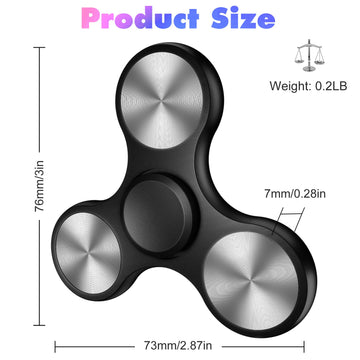 Fidget Spinners Toy, 3-8 Min Spins Time Stainless Steel Bearing Metal Fidget Spinner, Edc Adhd Stress Anxiety Relieves Fidgets F